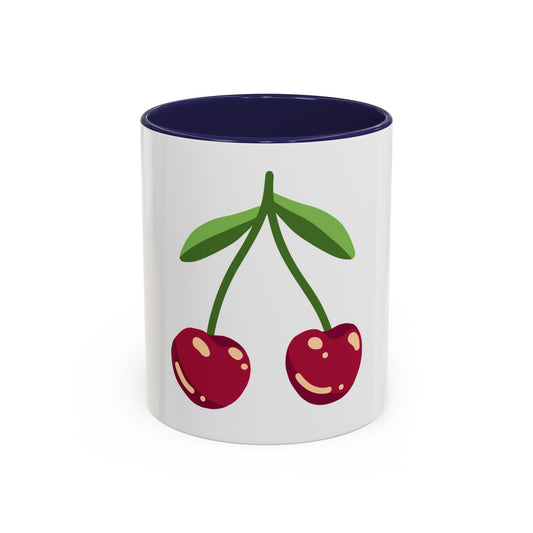 Cherry Illustration Mug | Accent Coffee Mug 11oz or 15oz