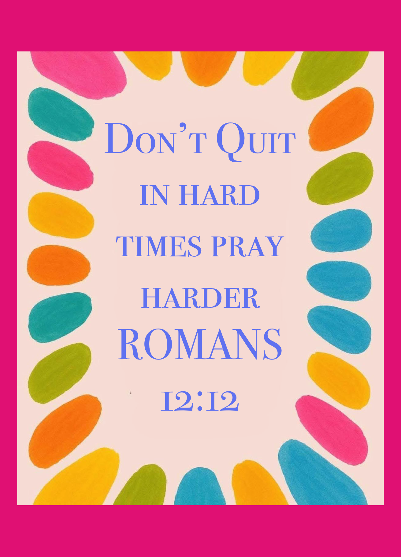 Don't Quit – Romans 12:12 Postcard