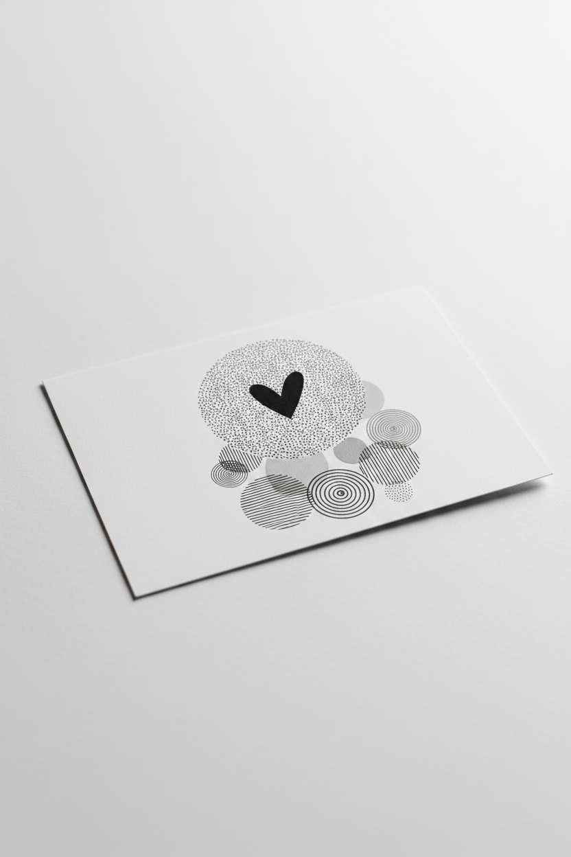Abstract Circles Postcard A6