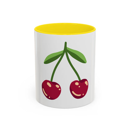 Cherry Illustration Mug | Accent Coffee Mug 11oz or 15oz
