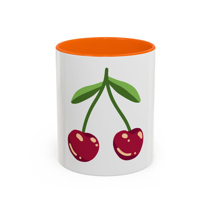Cherry Illustration Mug | Accent Coffee Mug 11oz or 15oz