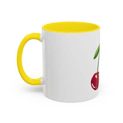 Cherry Illustration Mug | Accent Coffee Mug 11oz or 15oz