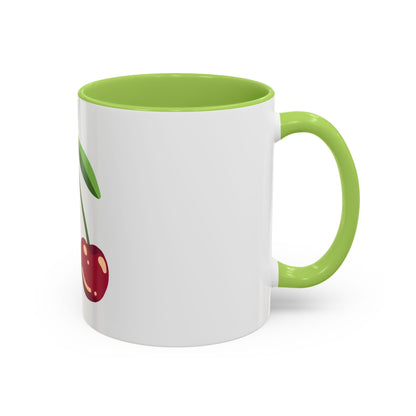 Cherry Illustration Mug | Accent Coffee Mug 11oz or 15oz