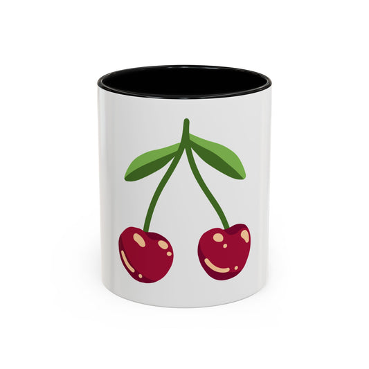 Cherry Illustration Mug | Accent Coffee Mug 11oz or 15oz