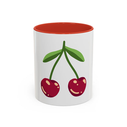 Cherry Illustration Mug | Accent Coffee Mug 11oz or 15oz