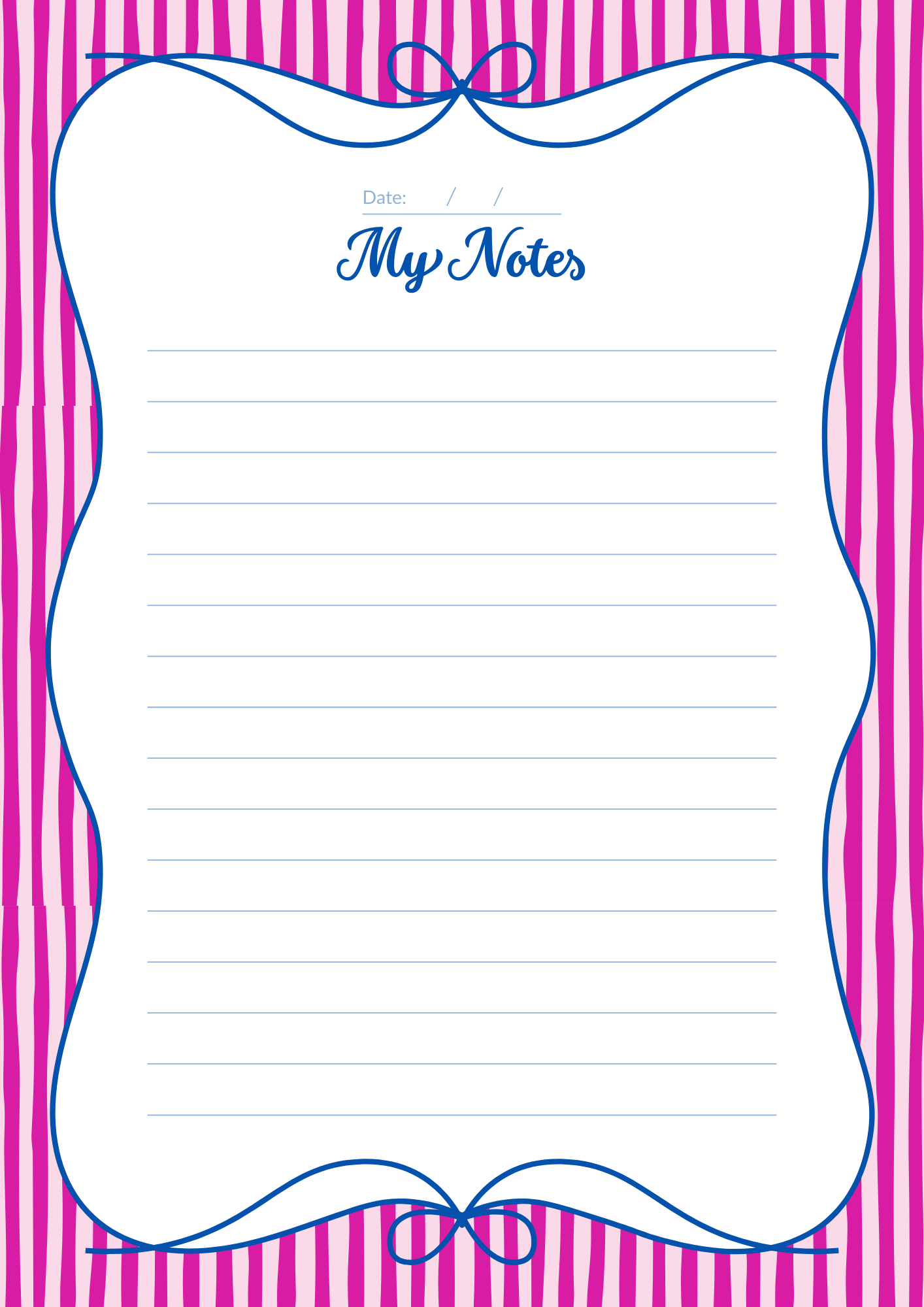 Striped Notes Notepad