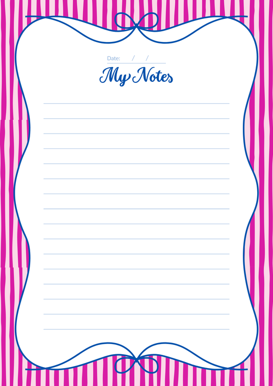 Striped Notes Notepad
