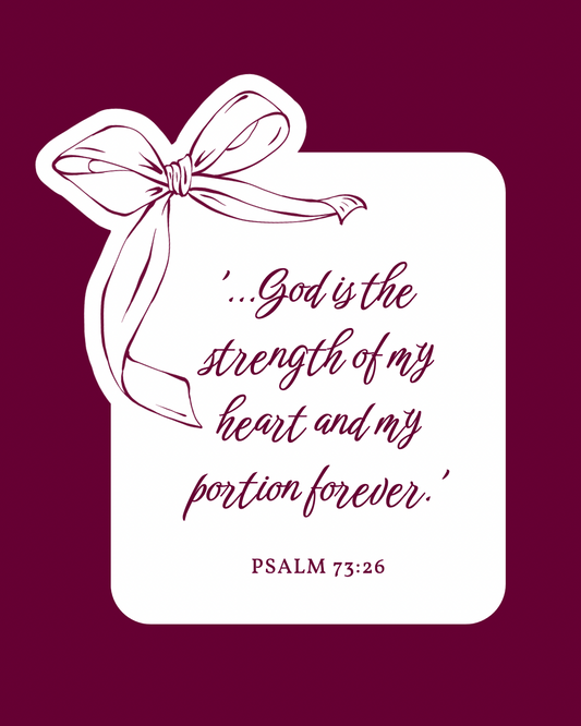 God is the Strength of My Heart Postcard
