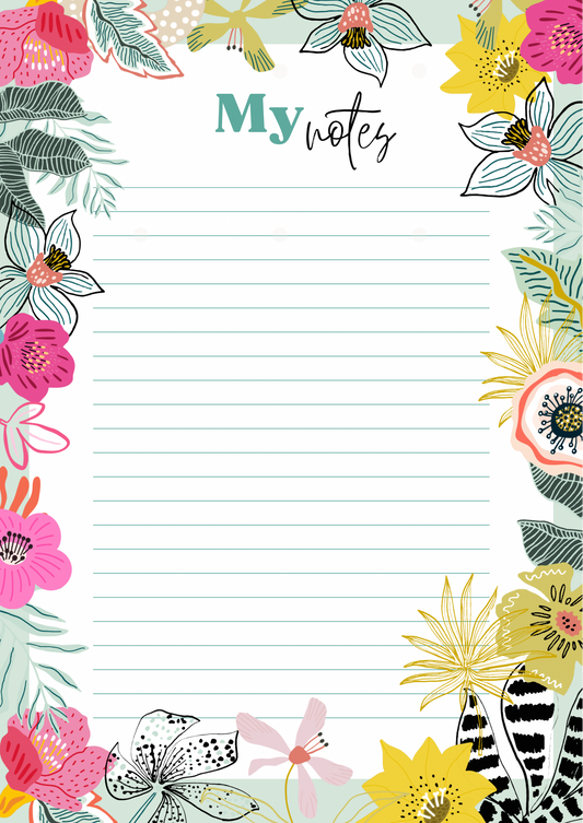 My Notes – Spring Floral Notepad