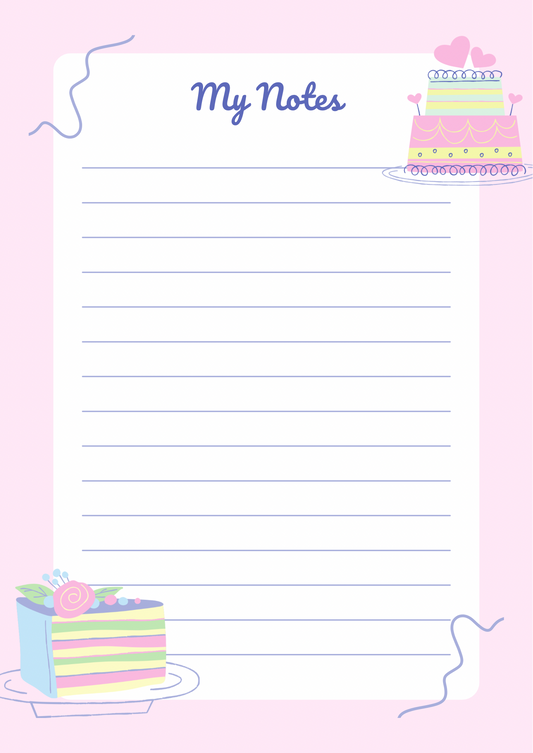 Birthday Cake Notepad