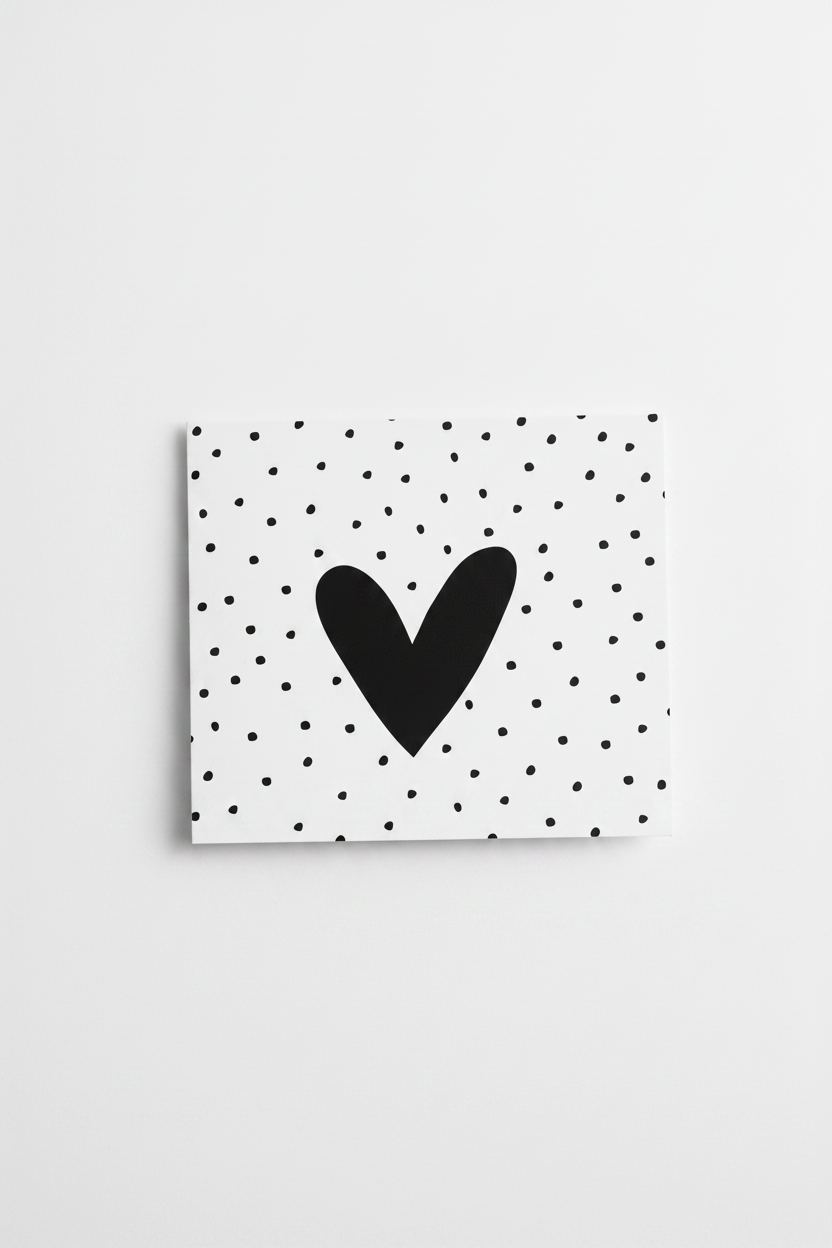 Heart & Dots Postcard A6