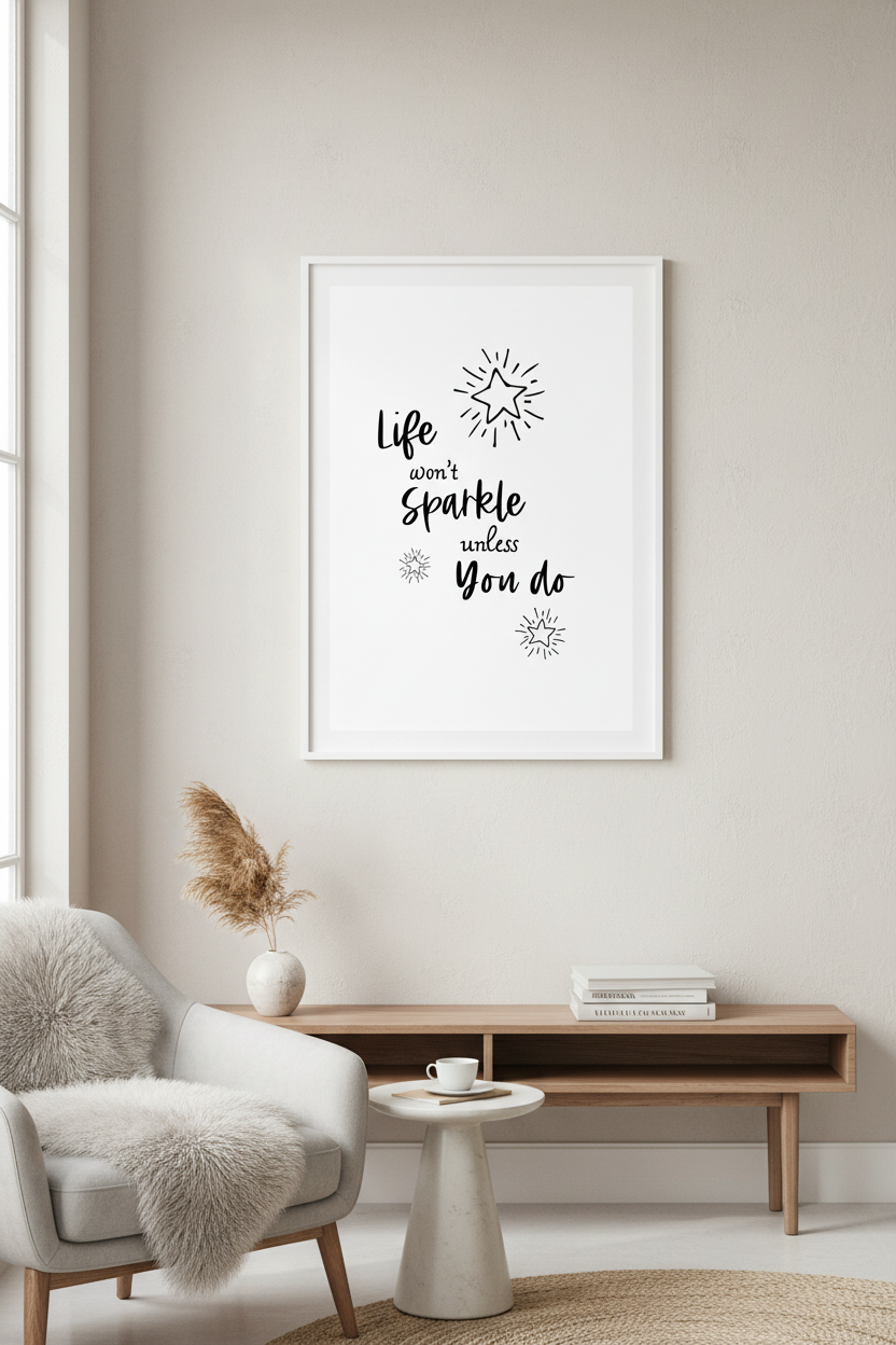 Life Won't Sparkle Mockup