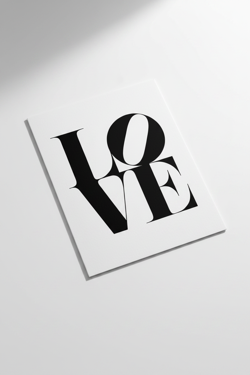 LOVE Block Typography Mockup