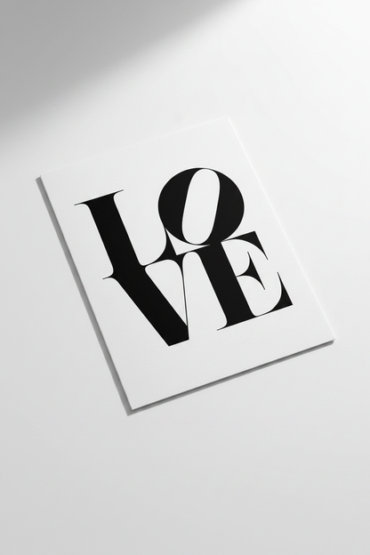 LOVE Block Typography Mockup