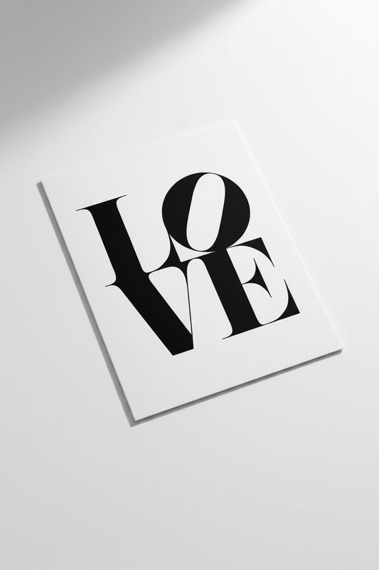 LOVE Block Typography Mockup