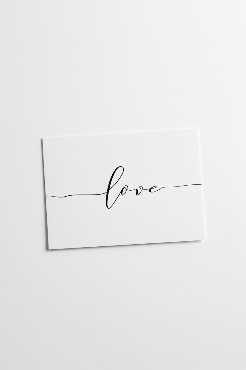 Love Calligraphy Mockup