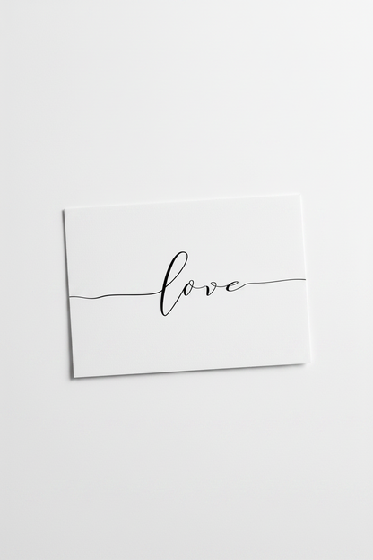 Love Calligraphy Mockup